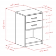Winsome Molina 2-Drawer Transitional Wood End Table in Ash Gray