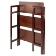 Winsome Torino 3 Shelf Solid Wood Folding Basket Bookcase in Walnut and Black