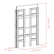 Winsome Torino 3 Shelf Solid Wood Folding Basket Bookcase in Walnut and Black