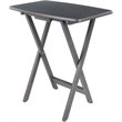 Winsome Dorian 5-Piece Transitional Solid Wood Snack Table Set in Oyster Gray