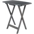 Winsome Dorian 5-Piece Transitional Solid Wood Snack Table Set in Oyster Gray