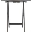 Winsome Dorian 5-Piece Transitional Solid Wood Snack Table Set in Oyster Gray