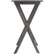 Winsome Dorian 5-Piece Transitional Solid Wood Snack Table Set in Oyster Gray