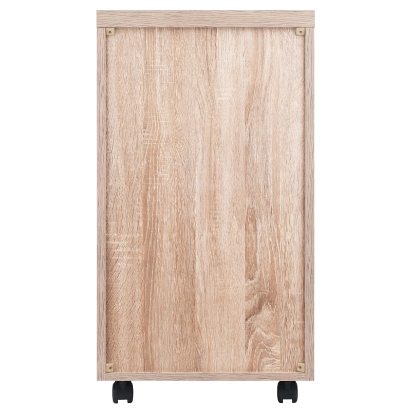 Winsome Kenner 3-Drawer Wooden Mobile File Cabinet in Reclaimed Wood and White