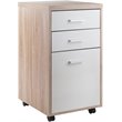 Winsome Kenner 3-Drawer Wooden Mobile File Cabinet in Reclaimed Wood and White