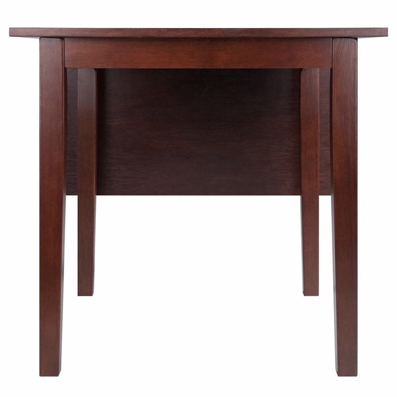 Winsome Perrone 3-Piece Solid Wood Dining Set with Ladder Back Chairs in Walnut