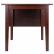 Winsome Perrone 3-Piece Solid Wood Dining Set with Ladder Back Chairs in Walnut