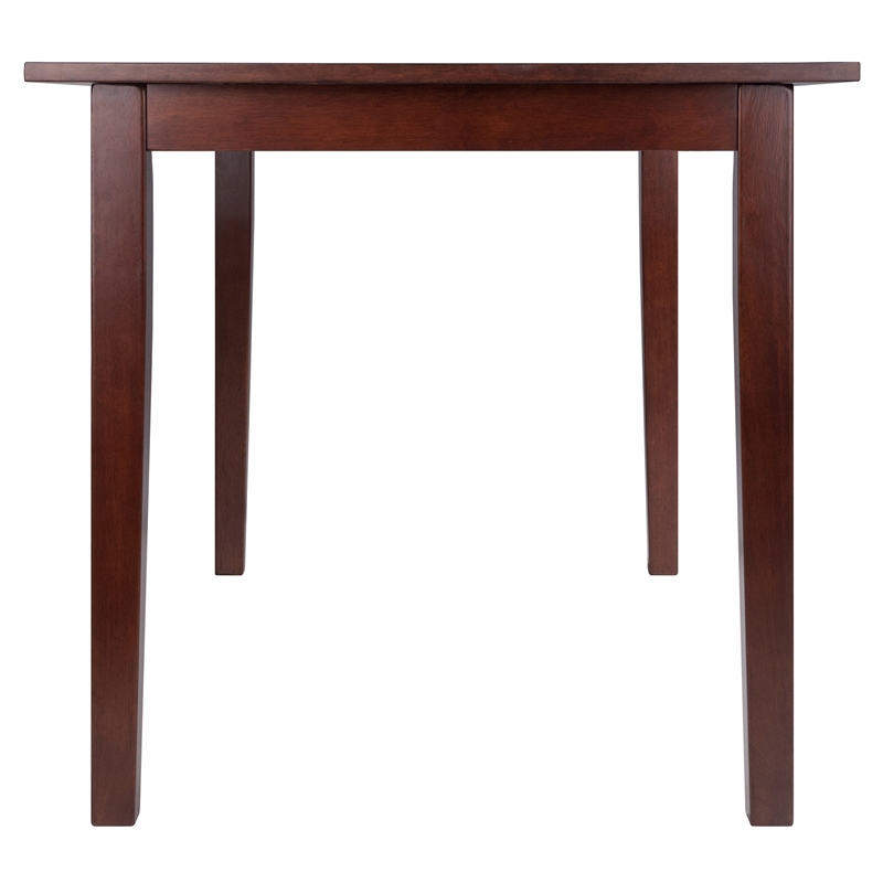 Winsome Perrone 3-Piece Solid Wood Dining Set with Ladder Back Chairs in Walnut