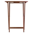 Winsome Alex 5 Piece Transitional Solid Wood Snack Table Set in Walnut