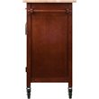 Winsome Marissa Transitional Solid Wood Kitchen Cart in Walnut and Natural