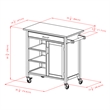 Winsome Marissa Transitional Solid Wood Kitchen Cart in Walnut and Natural