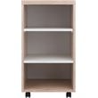 Winsome Kenner 3 Shelf Mobile Pedestal Wood Bookcase in Reclaimed Wood and White
