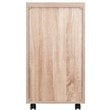 Winsome Kenner 3 Shelf Mobile Pedestal Wood Bookcase in Reclaimed Wood and White