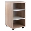 Winsome Kenner 3-Piece Solid Wood Writing Desk in Reclimaed Wood/White