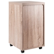 Winsome Kenner 5-Drawer Mobile Wood Storage Cabinet in Reclaimed Wood and White