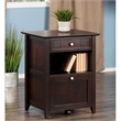 Winsome Burke 2-Drawer Transitional Solid Wood File Cabinet in Coffee