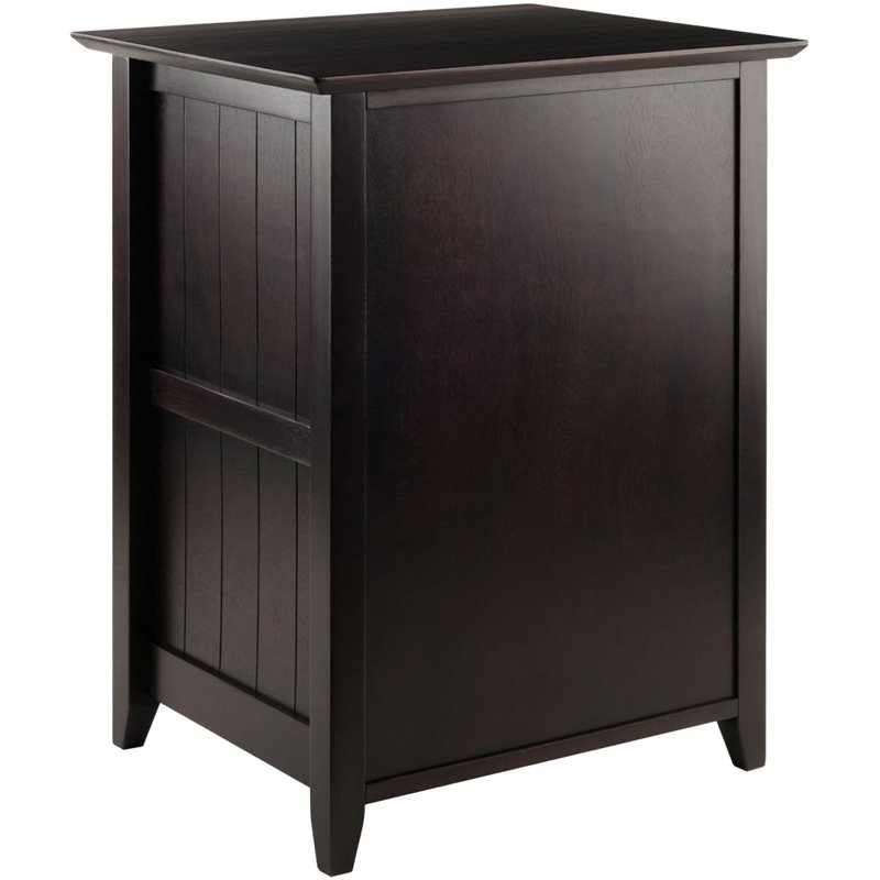 Winsome Burke 2-Drawer Transitional Solid Wood File Cabinet in Coffee