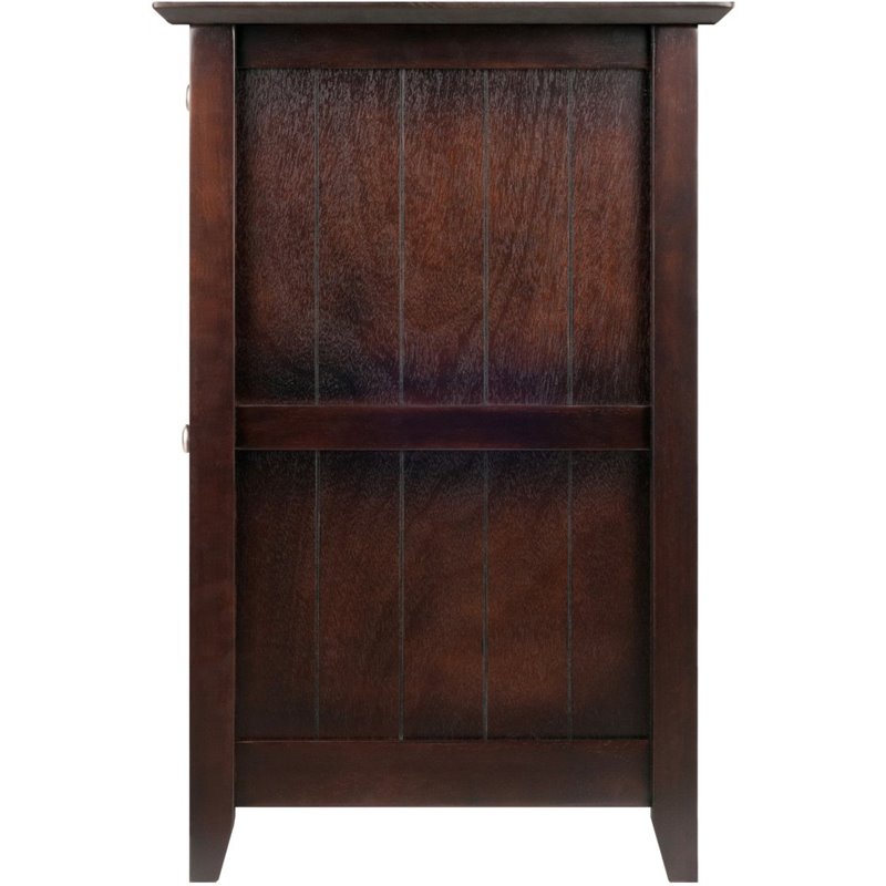 Winsome Burke 2-Drawer Transitional Solid Wood File Cabinet in Coffee