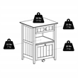 Winsome Burke 2-Drawer Transitional Solid Wood File Cabinet in Coffee