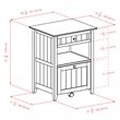 Winsome Burke 2-Drawer Transitional Solid Wood File Cabinet in Coffee
