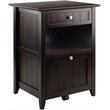 Winsome Burke 2-Drawer Transitional Solid Wood File Cabinet in Coffee