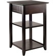 Winsome Burke 2 Shelf Transitional Solid Wood Printer Stand in Coffee