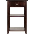 Winsome Burke 2 Shelf Transitional Solid Wood Printer Stand in Coffee