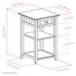 Winsome Burke 2 Shelf Transitional Solid Wood Printer Stand in Coffee