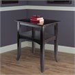 Winsome Camden Flared Leg Transitional Solid Wood End Table in Coffee