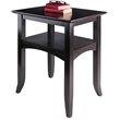 Winsome Camden Flared Leg Transitional Solid Wood End Table in Coffee