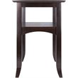 Winsome Camden Flared Leg Transitional Solid Wood End Table in Coffee