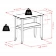 Winsome Camden Transitional Solid Wood Flared Leg Console Table in Coffee