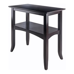 Winsome Camden Transitional Solid Wood Flared Leg Console Table in Coffee