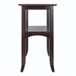 Winsome Camden Transitional Solid Wood Flared Leg Console Table in Coffee