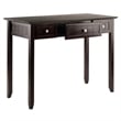 Winsome Burke 3-Drawer Transitional Solid Wood Writing Desk in Coffee