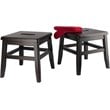 Winsome Kaya Transitional Solid Wood Conductor Stool in Coffee (Set of 2)