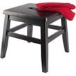 Winsome Kaya Transitional Solid Wood Conductor Stool in Coffee (Set of 2)