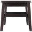 Winsome Kaya Transitional Solid Wood Conductor Stool in Coffee (Set of 2)
