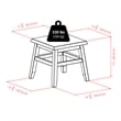 Winsome Kaya Transitional Solid Wood Conductor Stool in Coffee (Set of 2)
