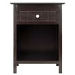 Winsome Blair 1-Drawer Transitional Solid Wood Storage End Table in Coffee