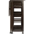 Winsome Suzanne 3-Piece Drop Leaf Space Saver Solid Wood Dining Set in Coffee
