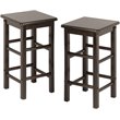 Winsome Suzanne 3-Piece Drop Leaf Space Saver Solid Wood Dining Set in Coffee