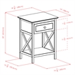 Winsome Xylia 1-Drawer Transitional Solid Wood Storage End Table in Coffee