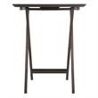 Winsome Anila 5-Piece Fan Shape Solid Wood Snack Table Set in Coffee
