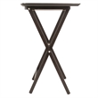 Winsome Anila 5-Piece Fan Shape Solid Wood Snack Table Set in Coffee