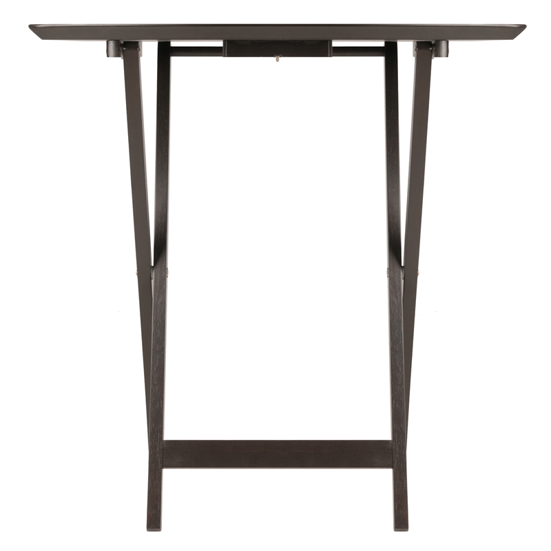 Winsome Anila 5-Piece Fan Shape Solid Wood Snack Table Set in Coffee