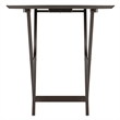 Winsome Anila 5-Piece Fan Shape Solid Wood Snack Table Set in Coffee