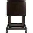 Winsome Brienda 5-Piece Solid Wood Flip Top Snack Table Set in Coffee