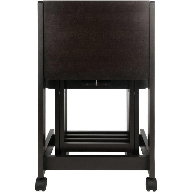 Winsome Brienda 5-Piece Solid Wood Flip Top Snack Table Set in Coffee