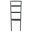 Winsome Bellamy 2-Shelf Transitional Solid Wood Leaning Desk in Black